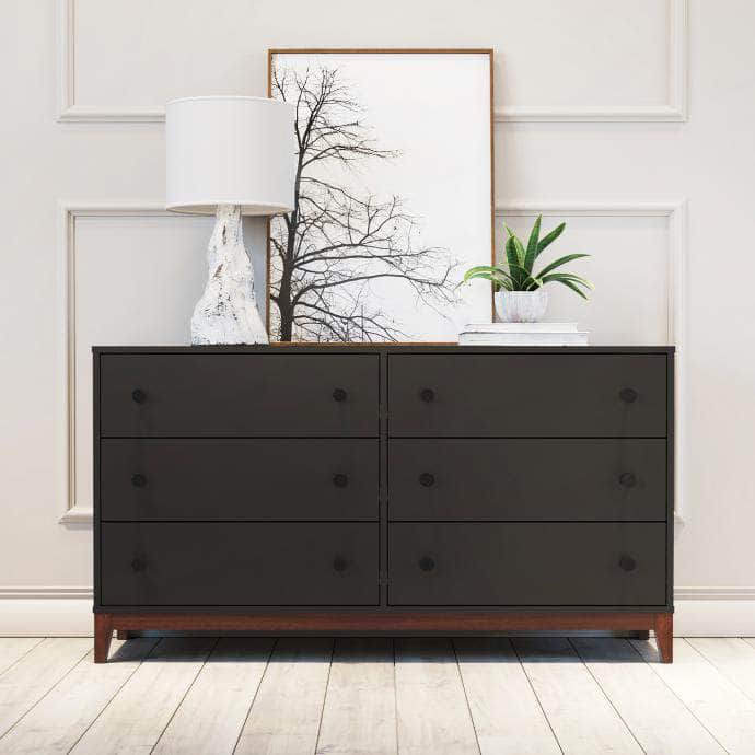 Modubox Dresser Nordik 6 Drawer Dresser in Black
