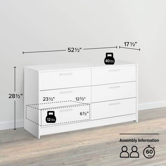 Modubox Dresser Studio Essentials 6-drawer Dresser - Available in 2 Colours