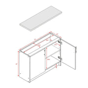 Modubox ELITE Home Storage Collection Elite 32 inch Base Cabinet - Multiple Options Available