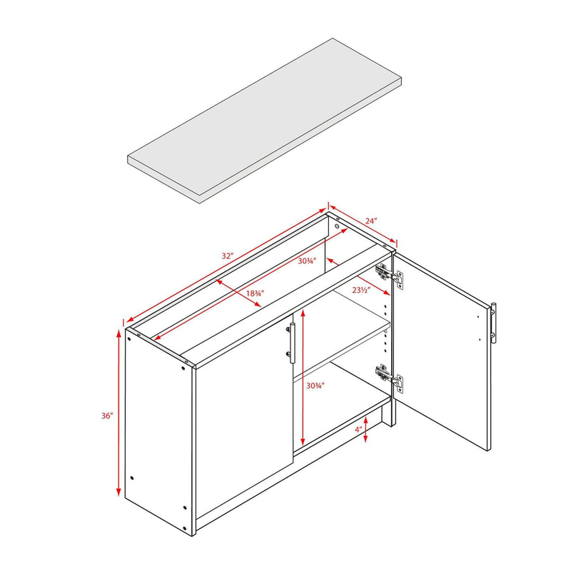 Modubox ELITE Home Storage Collection Elite 32 inch Base Cabinet - Multiple Options Available