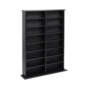 Modubox Multimedia Storage Black Double Width Wall Storage - Available in 3 Colours
