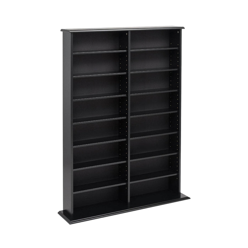 Modubox Multimedia Storage Black Double Width Wall Storage - Available in 3 Colours