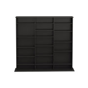 Modubox Multimedia Storage Black Triple Width Wall Storage - Available in 3 Colours