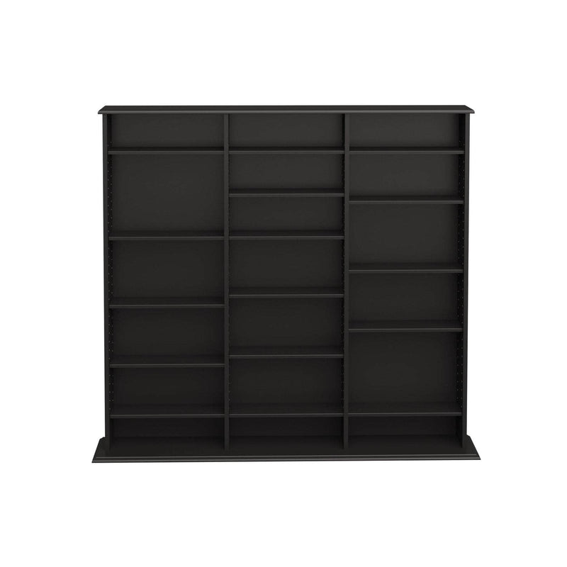 Modubox Multimedia Storage Black Triple Width Wall Storage - Available in 3 Colours