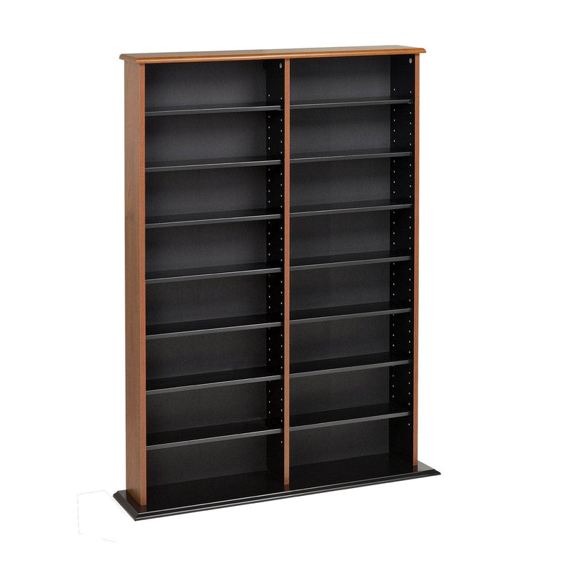Modubox Multimedia Storage Cherry and Black Double Width Wall Storage - Available in 3 Colours