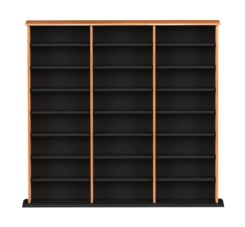 Modubox Multimedia Storage Cherry and Black Triple Width Wall Storage - Available in 3 Colours