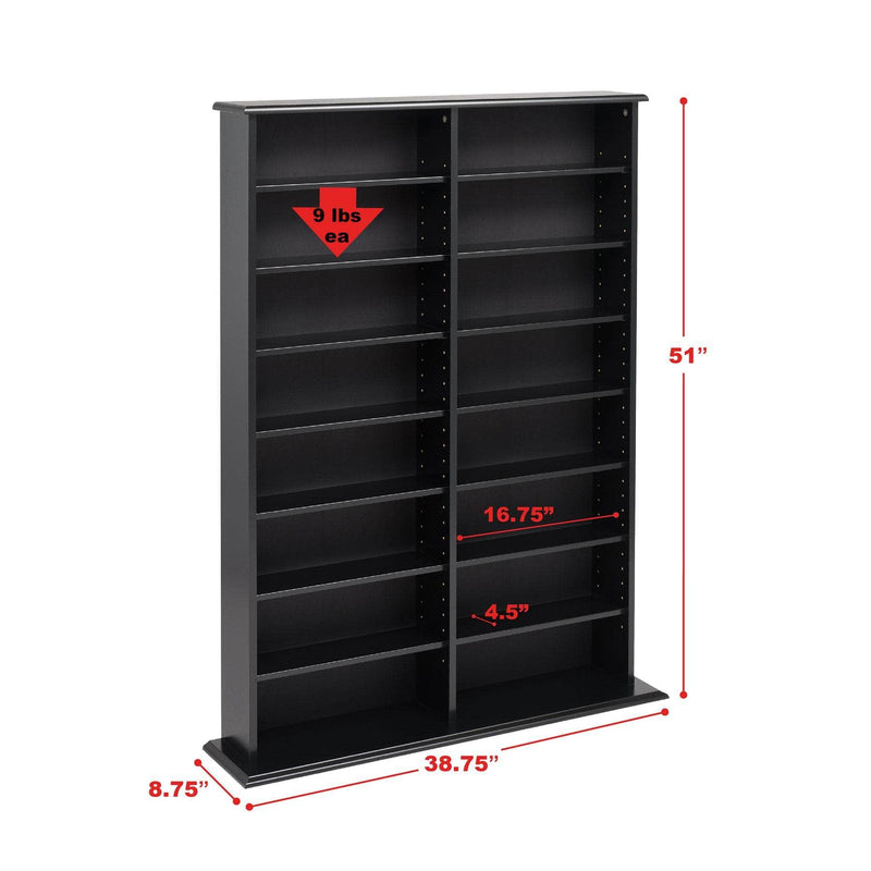 Modubox Multimedia Storage Double Width Wall Storage - Available in 3 Colours