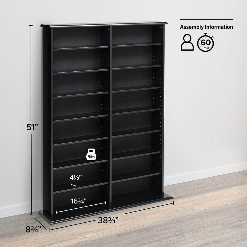 Modubox Multimedia Storage Double Width Wall Storage - Available in 3 Colours