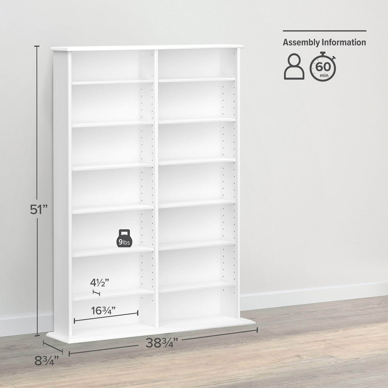 Modubox Multimedia Storage Double Width Wall Storage - Available in 3 Colours
