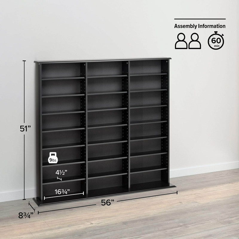 Modubox Multimedia Storage Triple Width Wall Storage - Available in 3 Colours
