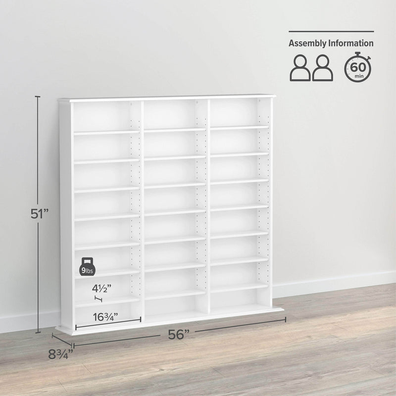 Modubox Multimedia Storage Triple Width Wall Storage - Available in 3 Colours