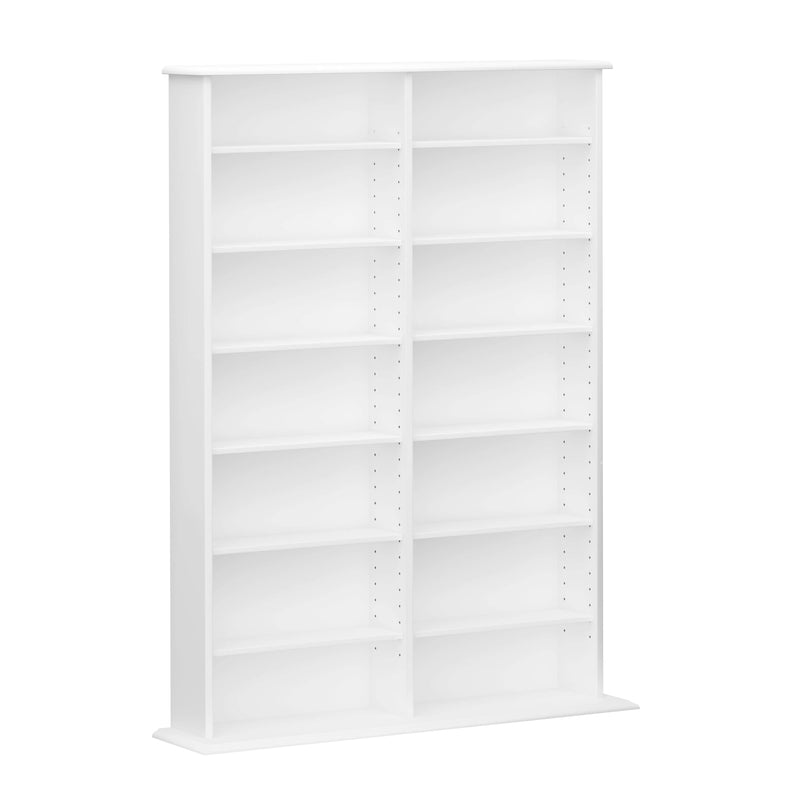 Modubox Multimedia Storage White Double Width Wall Storage - Available in 3 Colours
