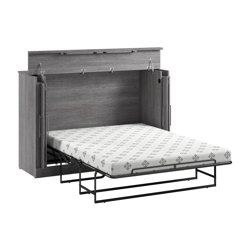 Modubox Murphy Cabinet Bed Bark Grey Nebula 69W Full Cabinet Bed with Mattress - Available in 2 Colours