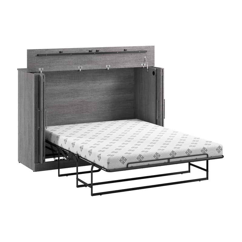 Modubox Murphy Cabinet Bed Bark Grey Pur 69W Full Cabinet Bed with Mattress - Available in 3 Colours
