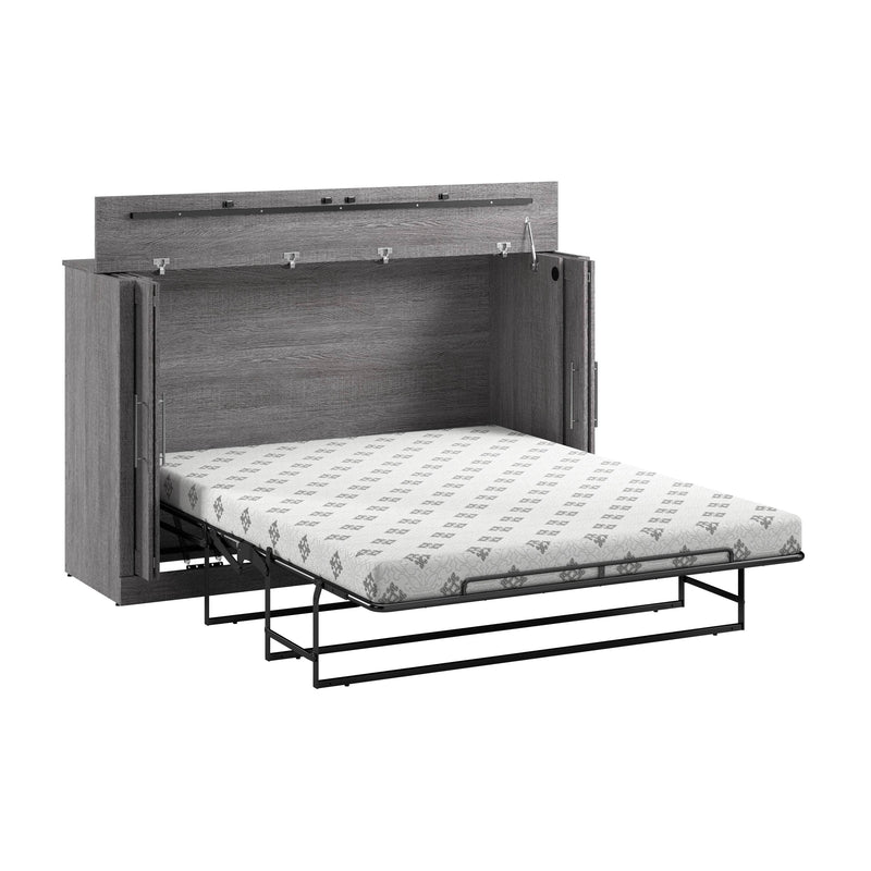 Modubox Murphy Cabinet Bed Bark Grey Pur 75W Queen Cabinet Bed with Mattress - Available in 3 Colours