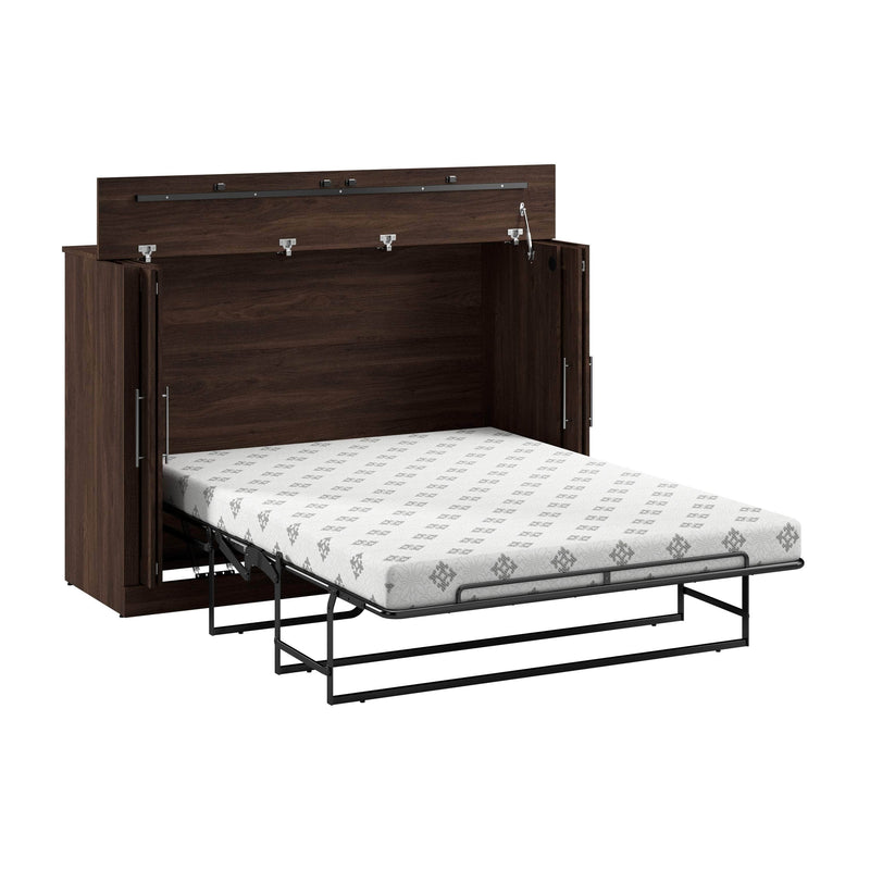 Modubox Murphy Cabinet Bed Black Walnut Pur 69W Full Cabinet Bed with Mattress - Available in 3 Colours