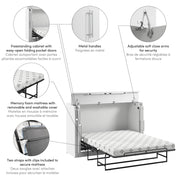 Modubox Murphy Cabinet Bed Nebula 69W Full Cabinet Bed with Mattress - Available in 2 Colours