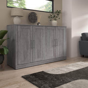 Modubox Murphy Cabinet Bed Pur 75W Queen Cabinet Bed with Mattress - Available in 3 Colours