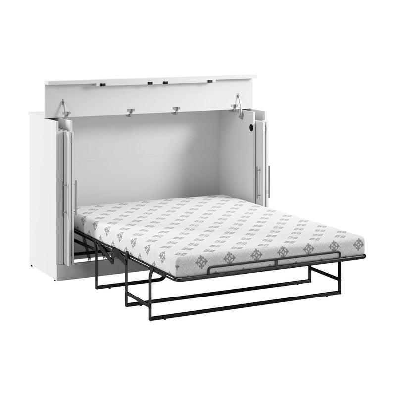 Modubox Murphy Cabinet Bed White Nebula 69W Full Cabinet Bed with Mattress - Available in 2 Colours