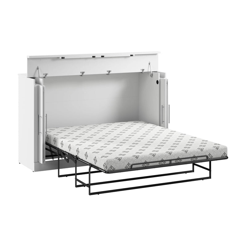 Modubox Murphy Cabinet Bed White Nebula 75W Queen Cabinet Bed with Mattress - Available in 2 Colours
