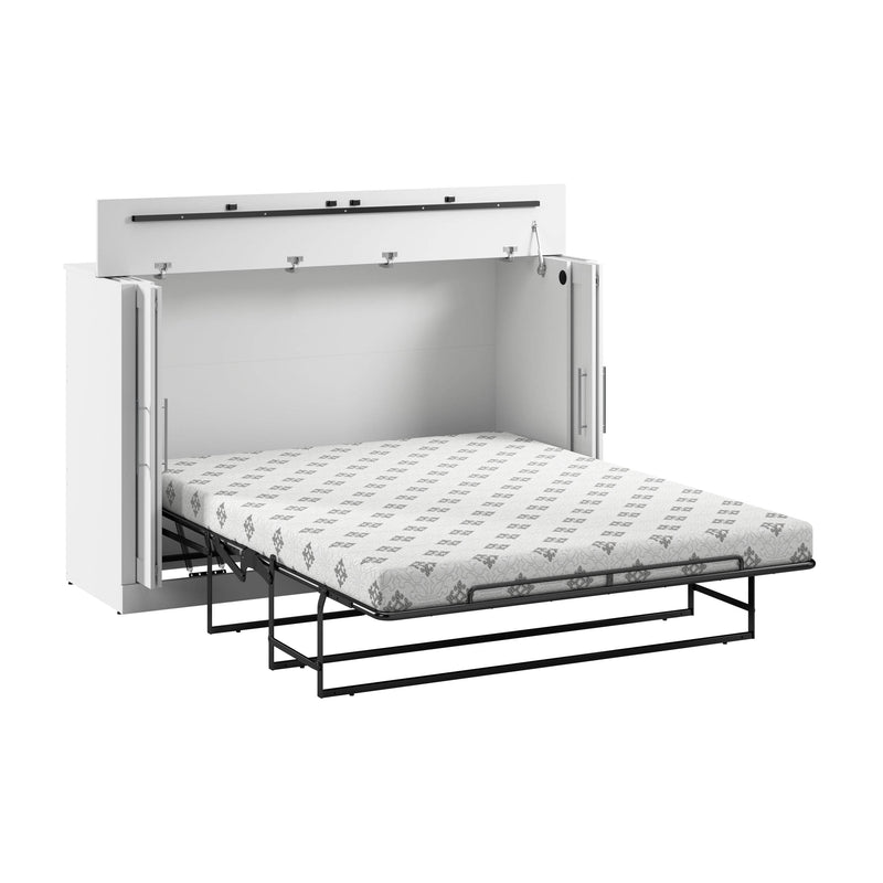 Modubox Murphy Cabinet Bed White Pur 75W Queen Cabinet Bed with Mattress - Available in 3 Colours