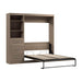 Modubox Murphy Wall Bed Ash Grey Pur Full Murphy Wall Bed and 1 Storage Unit with Drawers (84”) - Available in 7 Colours
