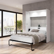 Modubox Murphy Wall Bed Avalon 61W Full Murphy Wall Bed in High Gloss White