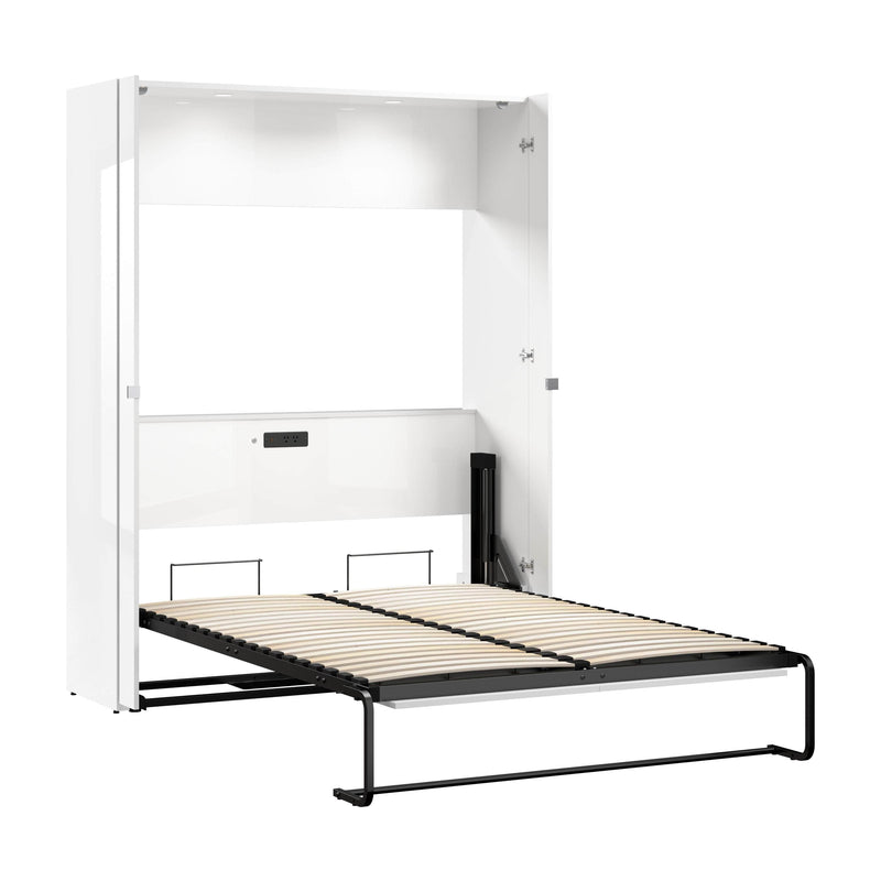 Modubox Murphy Wall Bed Avalon 61W Full Murphy Wall Bed in High Gloss White