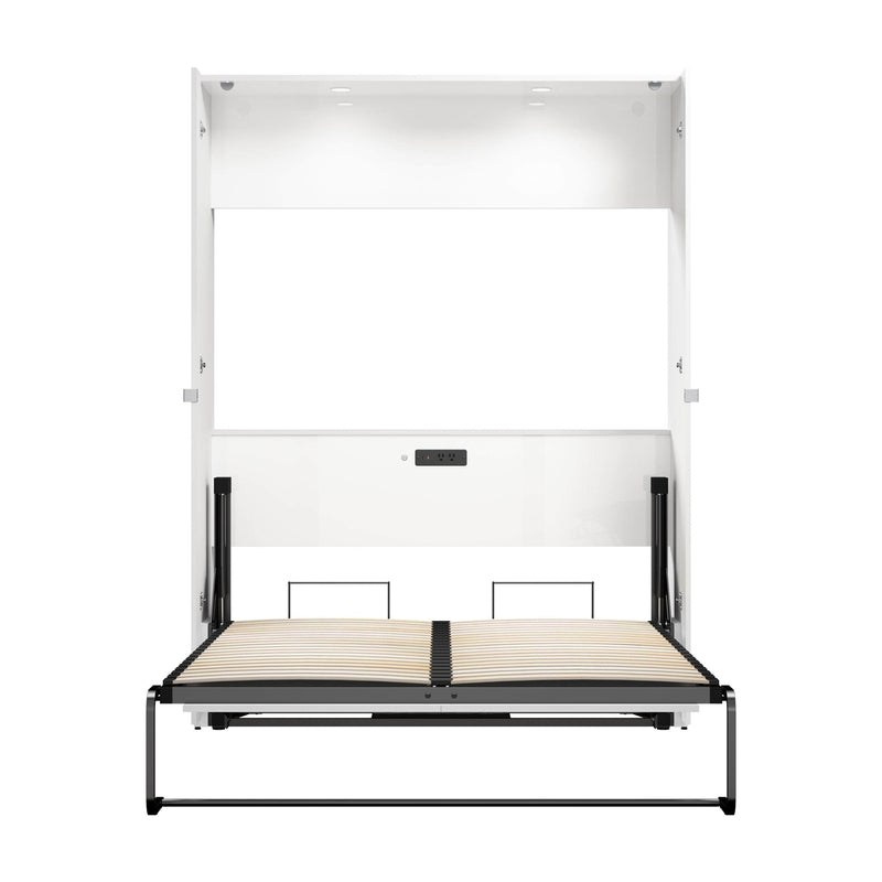 Modubox Murphy Wall Bed Avalon 61W Full Murphy Wall Bed in High Gloss White