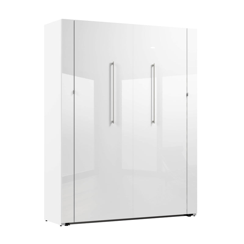 Modubox Murphy Wall Bed Avalon 67W High Gloss Queen Murphy Wall Bed in High Gloss White