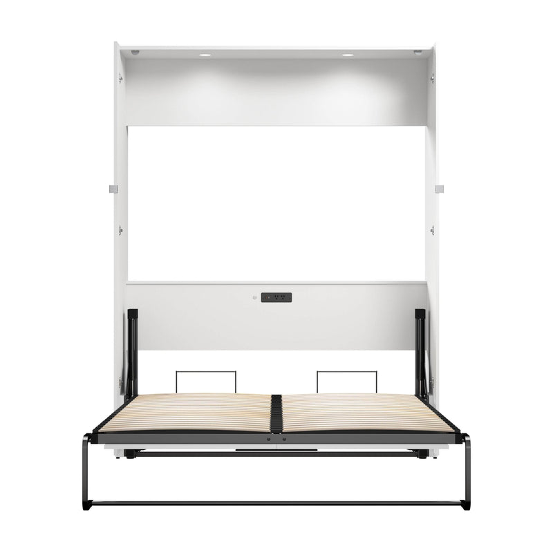 Modubox Murphy Wall Bed Avalon 67W High Gloss Queen Murphy Wall Bed in High Gloss White