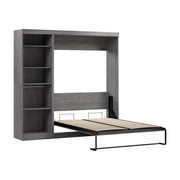 Modubox Murphy Wall Bed Bark Grey Nebula Full Murphy Wall Bed with Closet Organizer - Available in 3 Colours