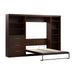 Modubox Murphy Wall Bed Chocolate Pur Full Murphy Wall Bed, 1 Storage Unit with Shelves, and 1 Storage Unit with Drawers (120”) - Available in 2 Colours