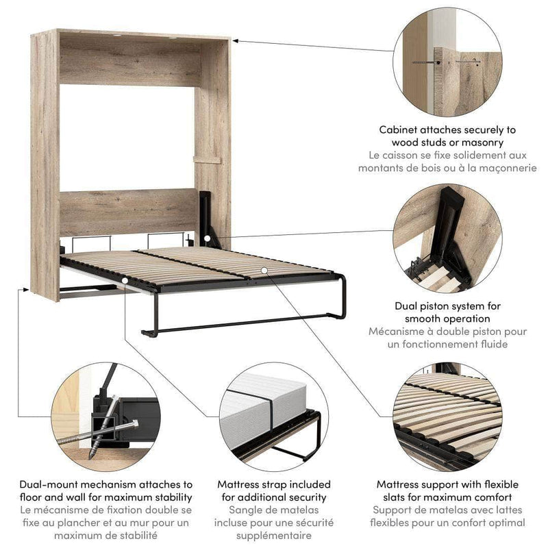 Modubox Murphy Wall Bed Cielo Full Murphy Wall Bed - Available in 2 Colours