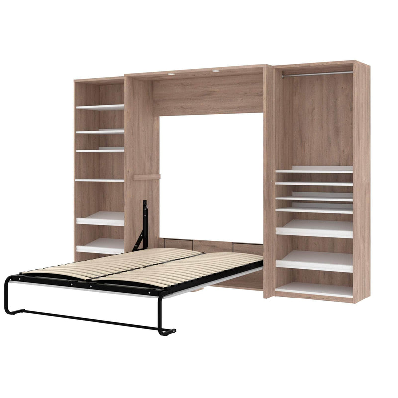 Modubox Murphy Wall Bed Cielo Full Murphy Wall Bed with 2 Closet Organizers - Available in 2 Colours