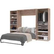 Modubox Murphy Wall Bed Cielo Full Murphy Wall Bed with 2 Closet Organizers - Available in 2 Colours