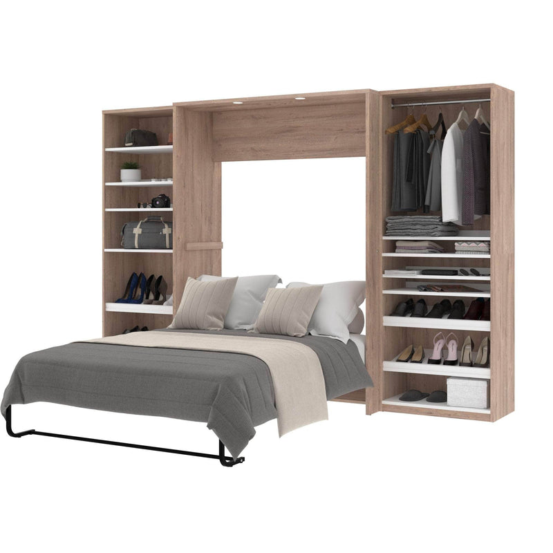 Modubox Murphy Wall Bed Cielo Full Murphy Wall Bed with 2 Closet Organizers - Available in 2 Colours