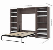 Modubox Murphy Wall Bed Cielo Full Murphy Wall Bed with 2 Closet Organizers - Available in 2 Colours