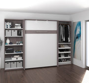 Modubox Murphy Wall Bed Cielo Full Murphy Wall Bed with 2 Closet Organizers - Available in 2 Colours