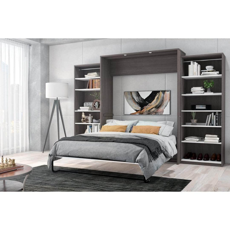 Modubox Murphy Wall Bed Cielo Full Murphy Wall Bed with 2 Closet Organizers - Available in 2 Colours