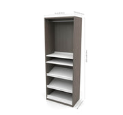 Modubox Murphy Wall Bed Cielo Full Murphy Wall Bed with 2 Closet Organizers with Drawers - Available in 2 Colours