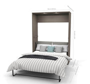 Modubox Murphy Wall Bed Cielo Full Murphy Wall Bed with 2 Closet Organizers with Drawers - Available in 2 Colours