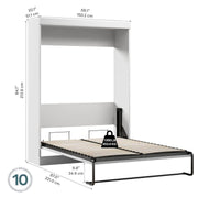 Modubox Murphy Wall Bed Edge Full Murphy Wall Bed in White