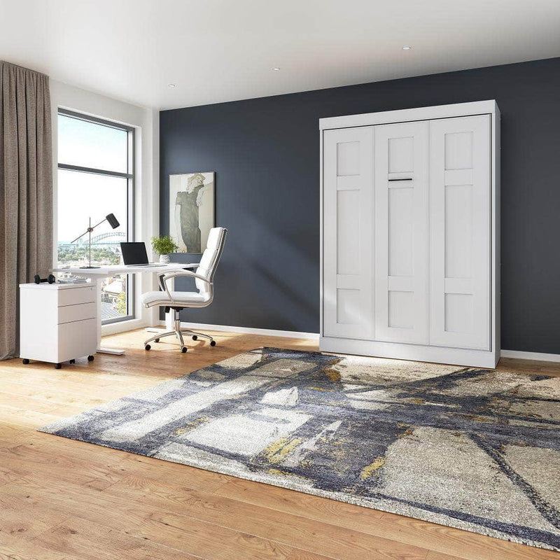 Modubox Murphy Wall Bed Edge Full Murphy Wall Bed in White