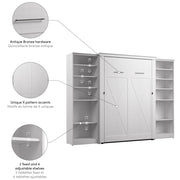 Modubox Murphy Wall Bed Key West 111W Full Murphy Wall Bed with Closet Organizers - Available in 2 Colours