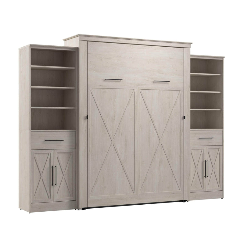 Modubox Murphy Wall Bed Key West 117W Queen Murphy Wall Bed and Closet Organizers with Doors and Drawers - Available in 2 Colours