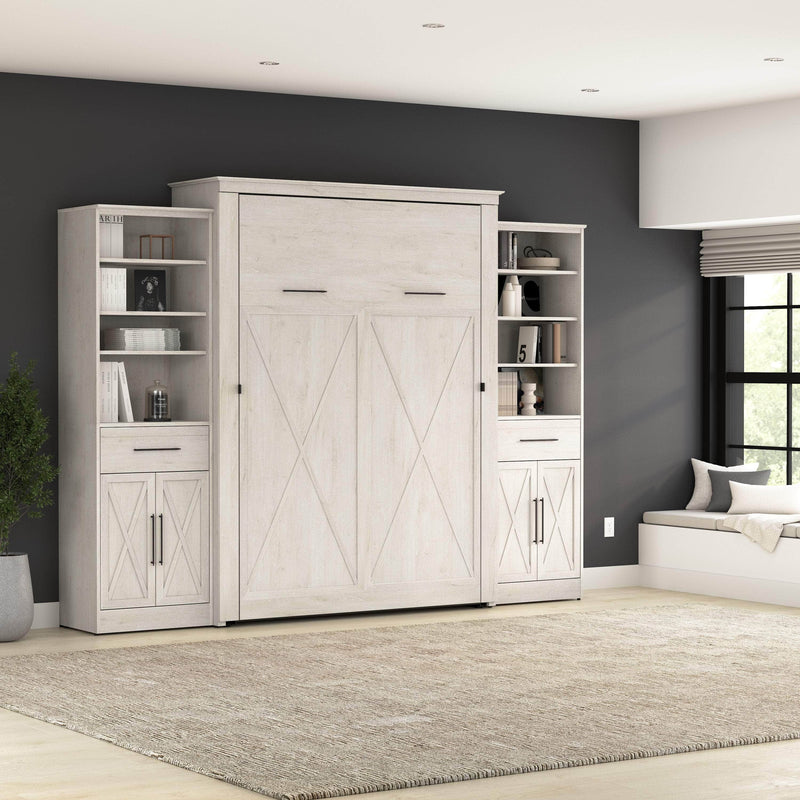 Modubox Murphy Wall Bed Key West 117W Queen Murphy Wall Bed and Closet Organizers with Doors and Drawers - Available in 2 Colours