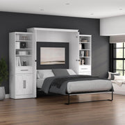 Modubox Murphy Wall Bed Key West 117W Queen Murphy Wall Bed and Closet Organizers with Doors and Drawers - Available in 2 Colours