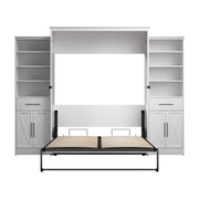 Modubox Murphy Wall Bed Key West 117W Queen Murphy Wall Bed and Closet Organizers with Doors and Drawers - Available in 2 Colours