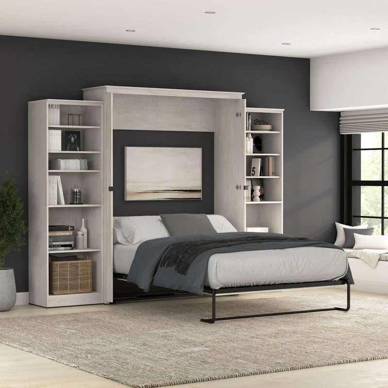 Modubox Murphy Wall Bed Key West 117W Queen Murphy Wall Bed with Closet Organizers - Available in 2 Colours